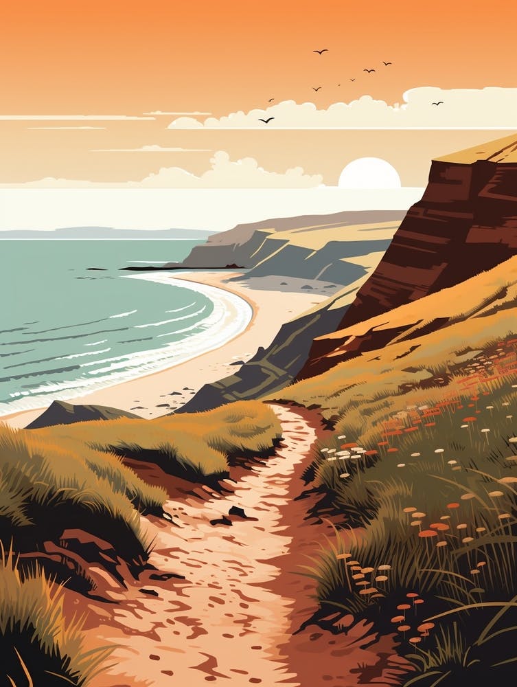 The Wales Coast Path Wales 1 Hiking Trail Landscape