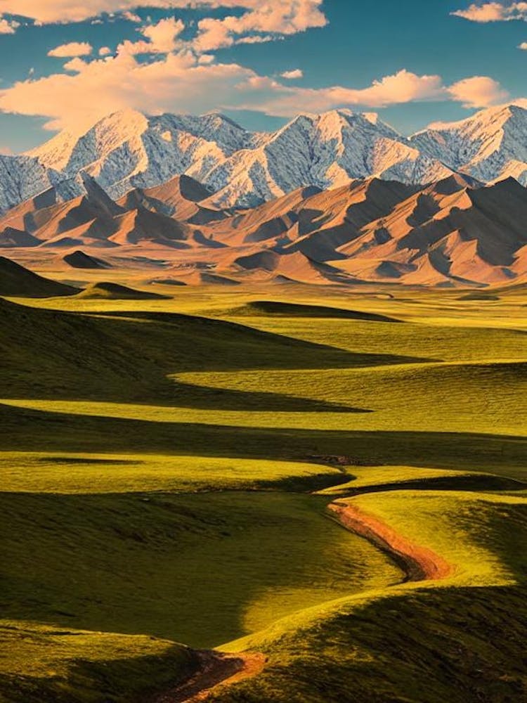 Gobi Gurvansaikhan National Park Mongolia Vintage Poster