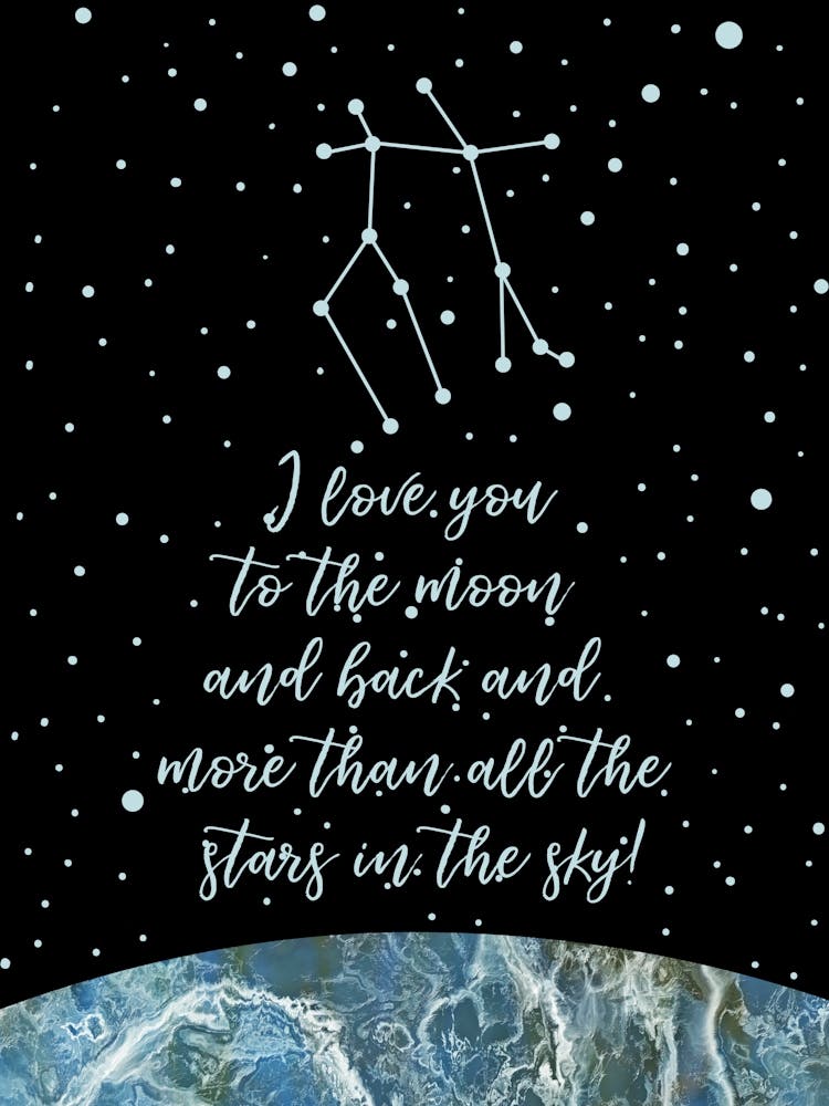 Gemini Zodiac Love Quote Art
