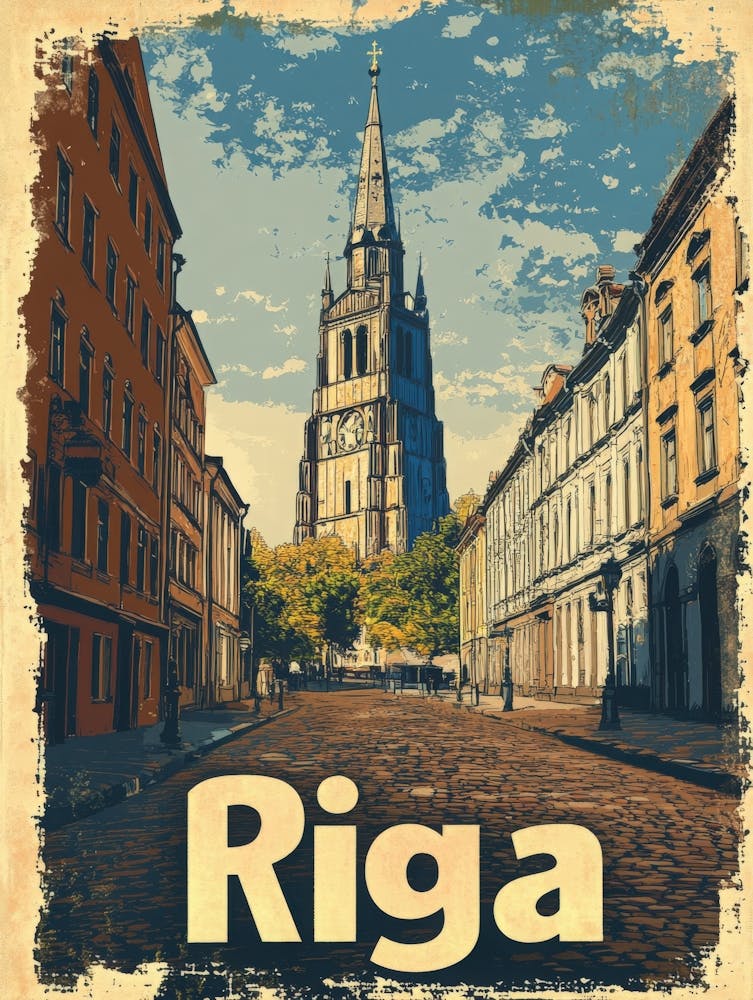 Aihrgdesign A Classic 1960s Travel Poster For Riga 6