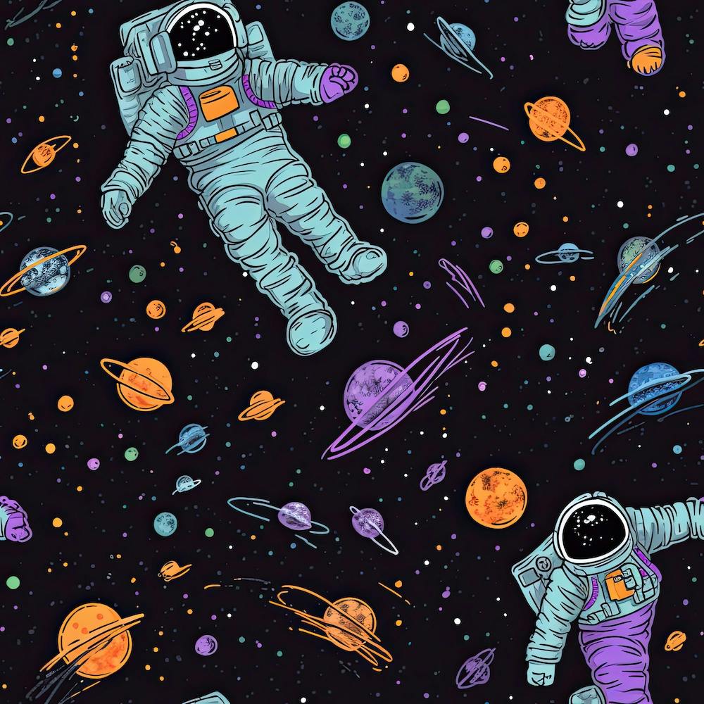 Astronaut Illustration Kids Room 3