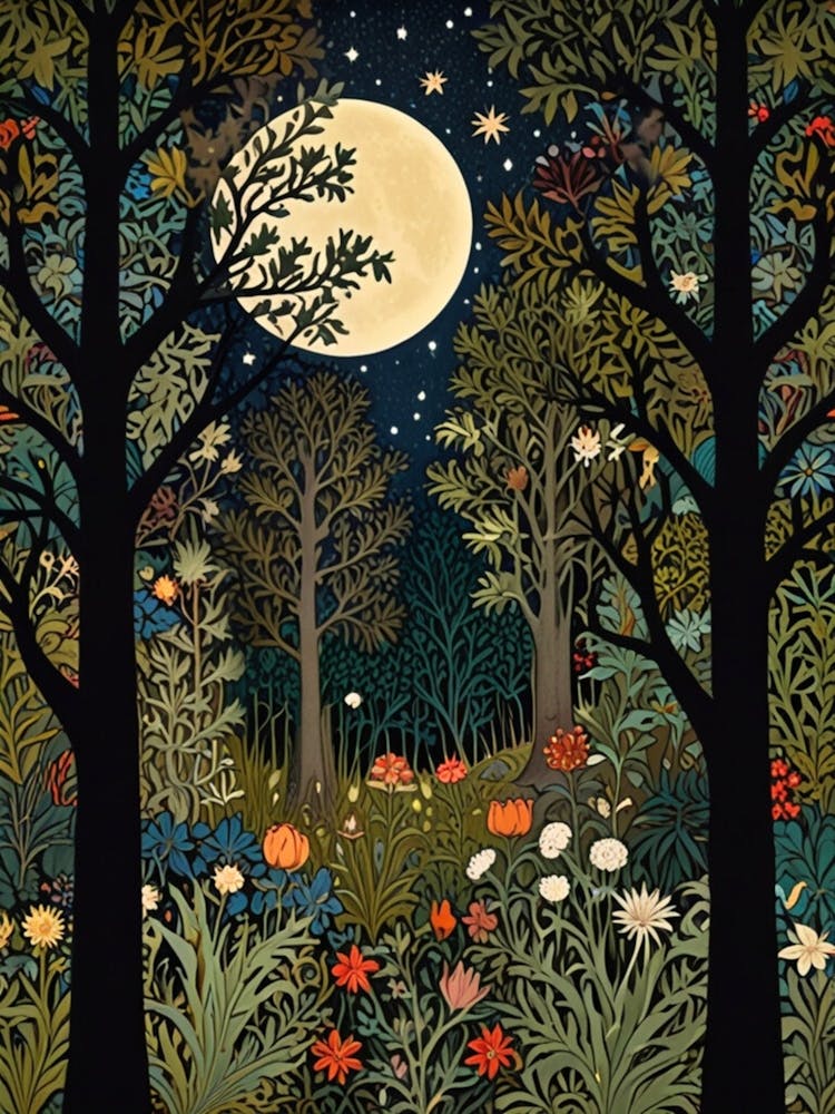 William Morris Moonlight Forest 5