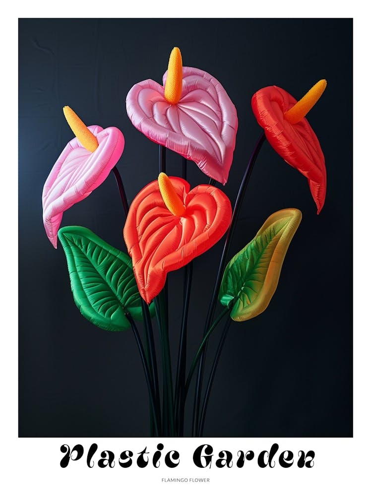 Bright Inflatable Flowers Poster Flamingo Flower 3