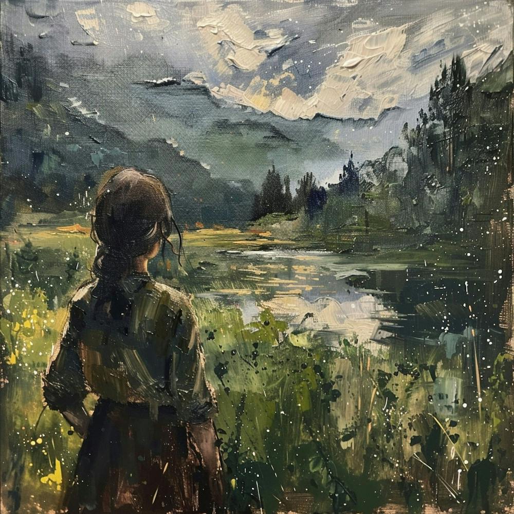 Girl In The Mountains