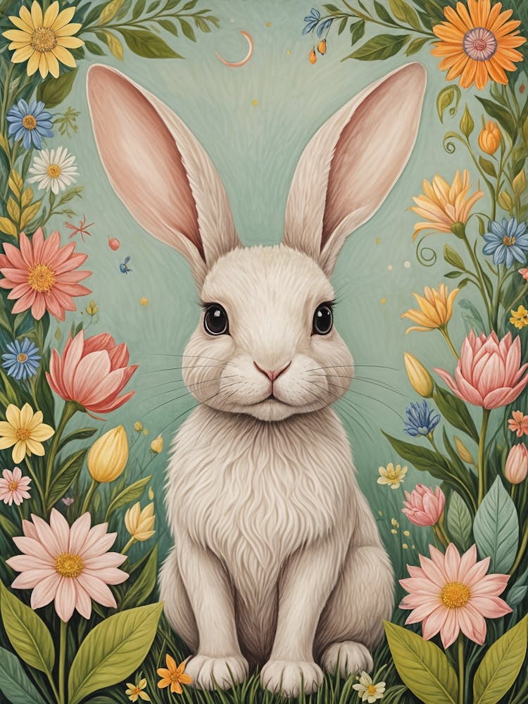 Little Floral Bunny