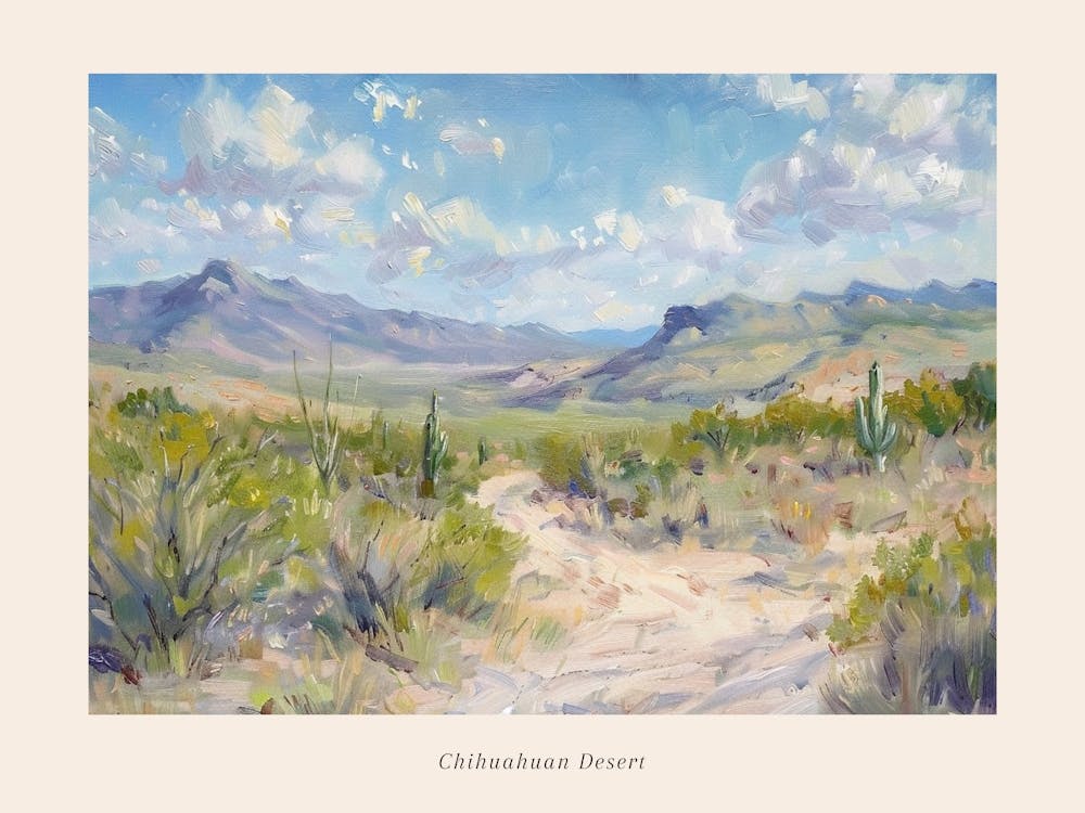 Western Landscapes Chihuahuan Desert Texas 4 Poster