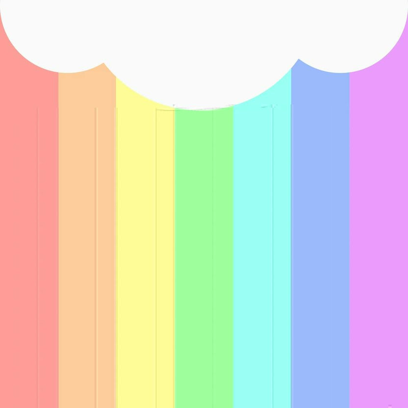 Rainbow Cloud Background Pastel Template Multi Coloured Abstract