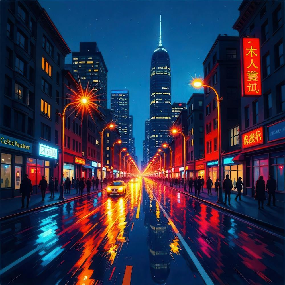 Hong Kong City At Night 1