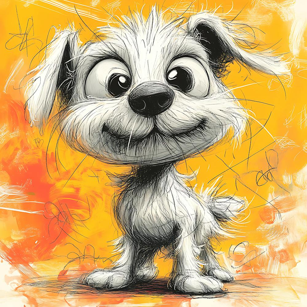 Cute Shaggy Cartoon Dog Plush 6