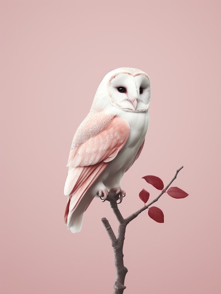 Minimalist Barn Owl 3 Illustration