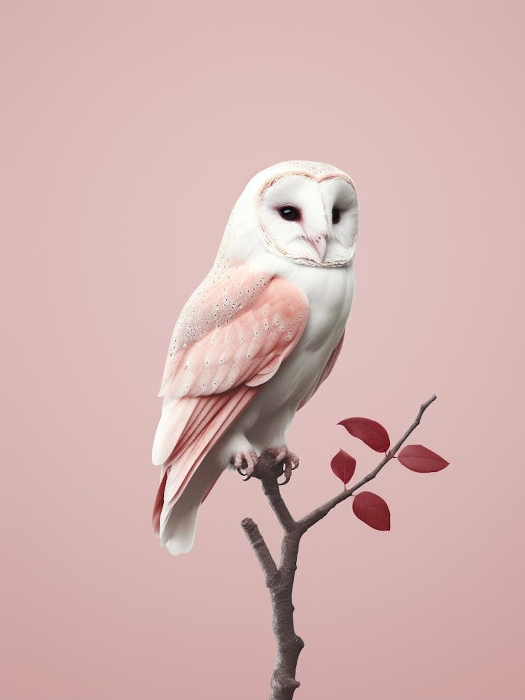 Minimalist Barn Owl 3 Illustration