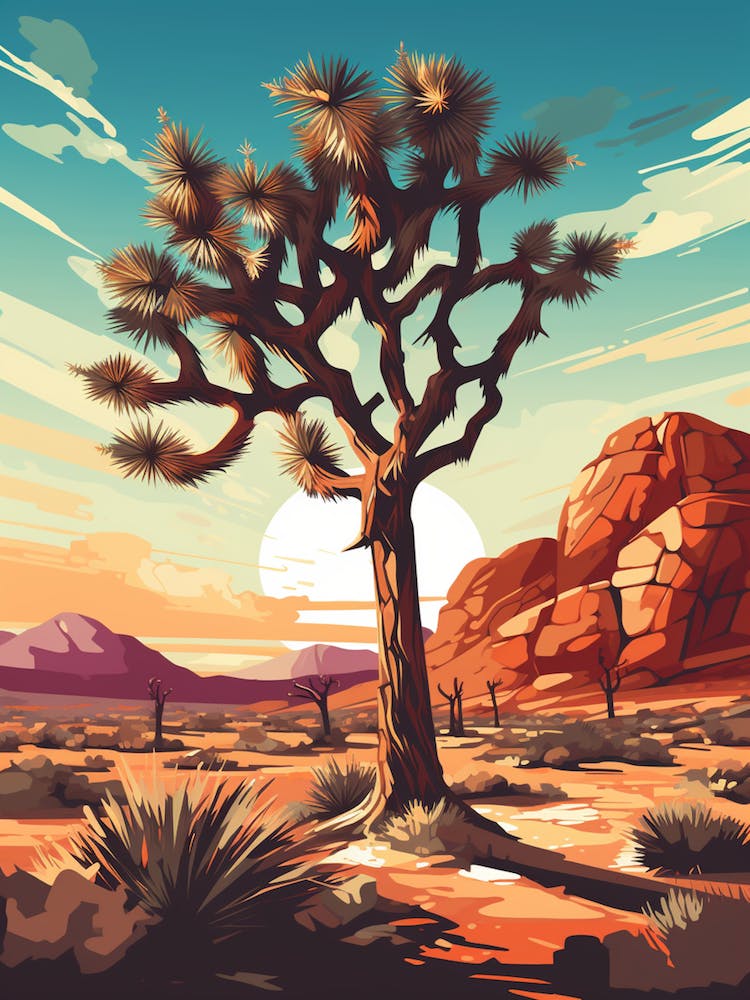 Silver Torch Joshua Tre In Retro Illustration Style (4)