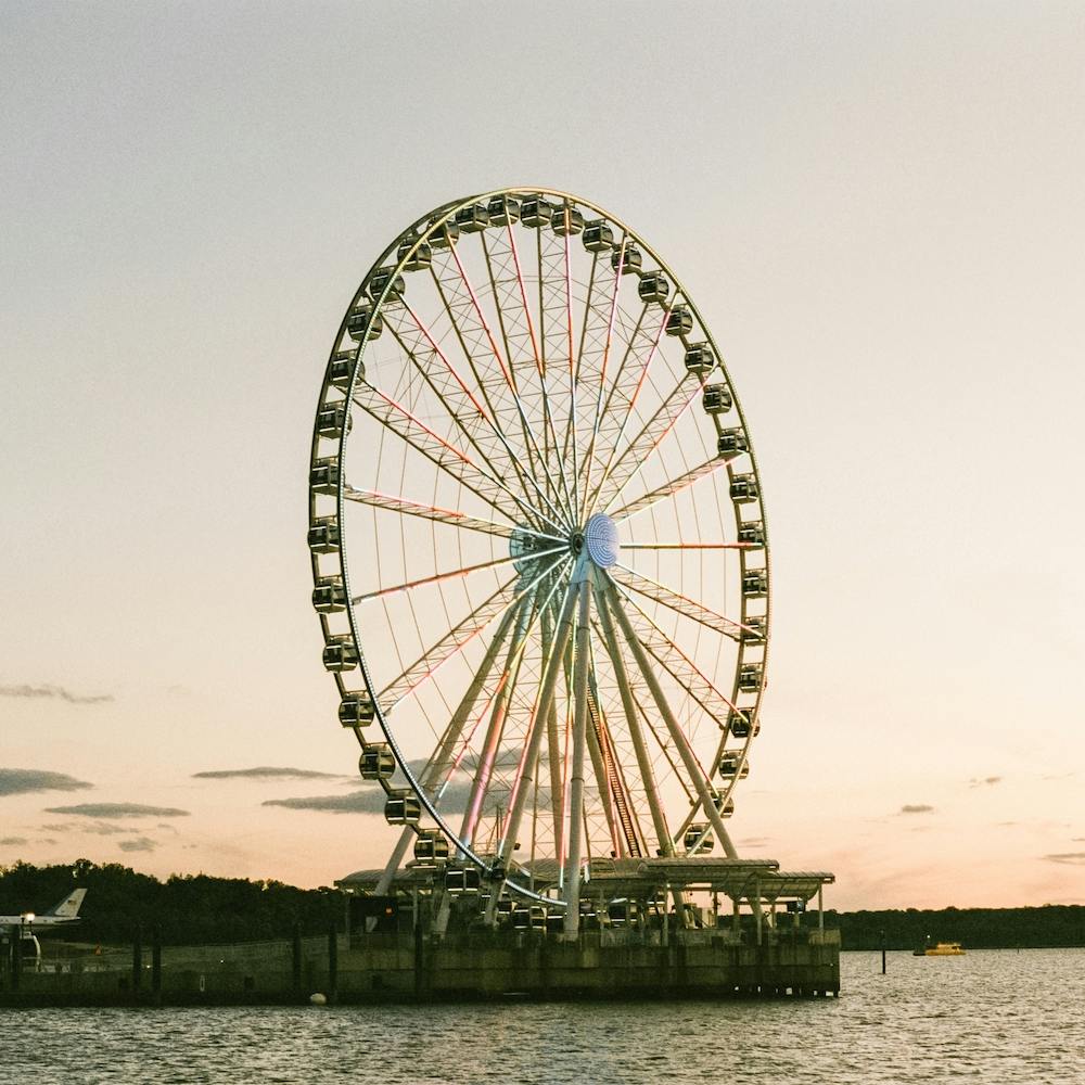 Ferris Wheel Sunset Square