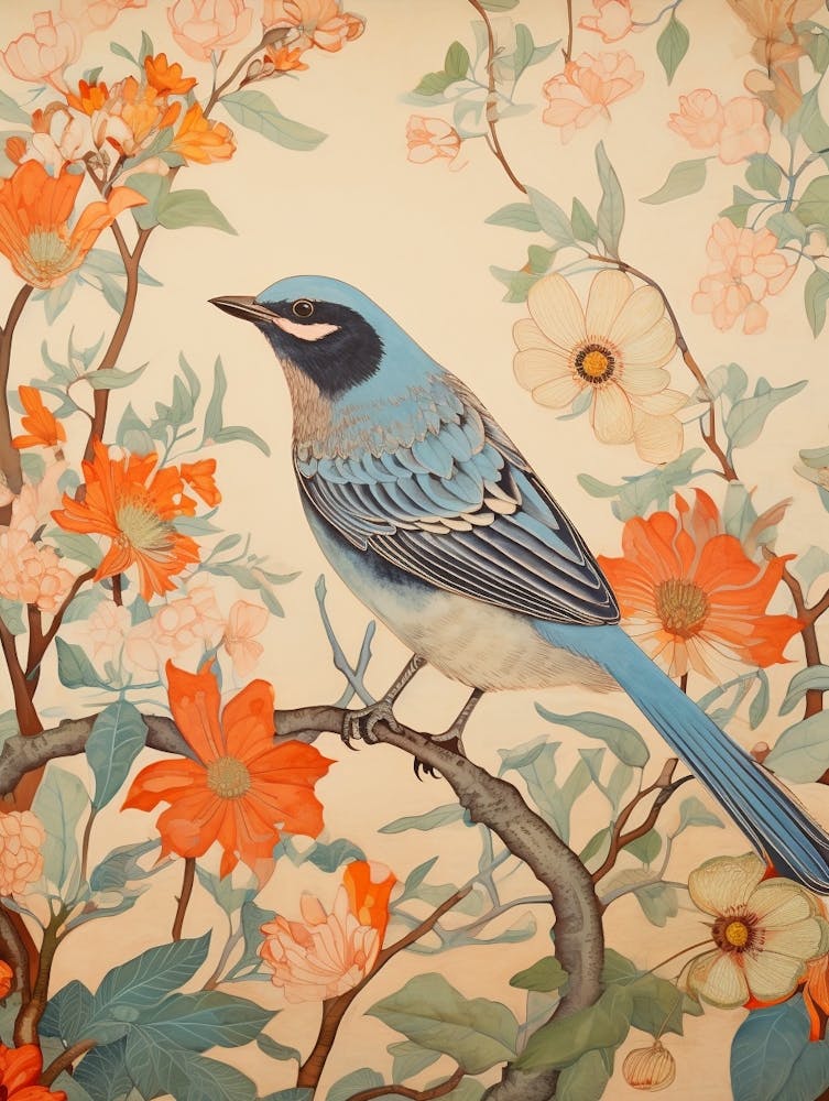 Eastern Bluebird 1 Detailed Bird Painting