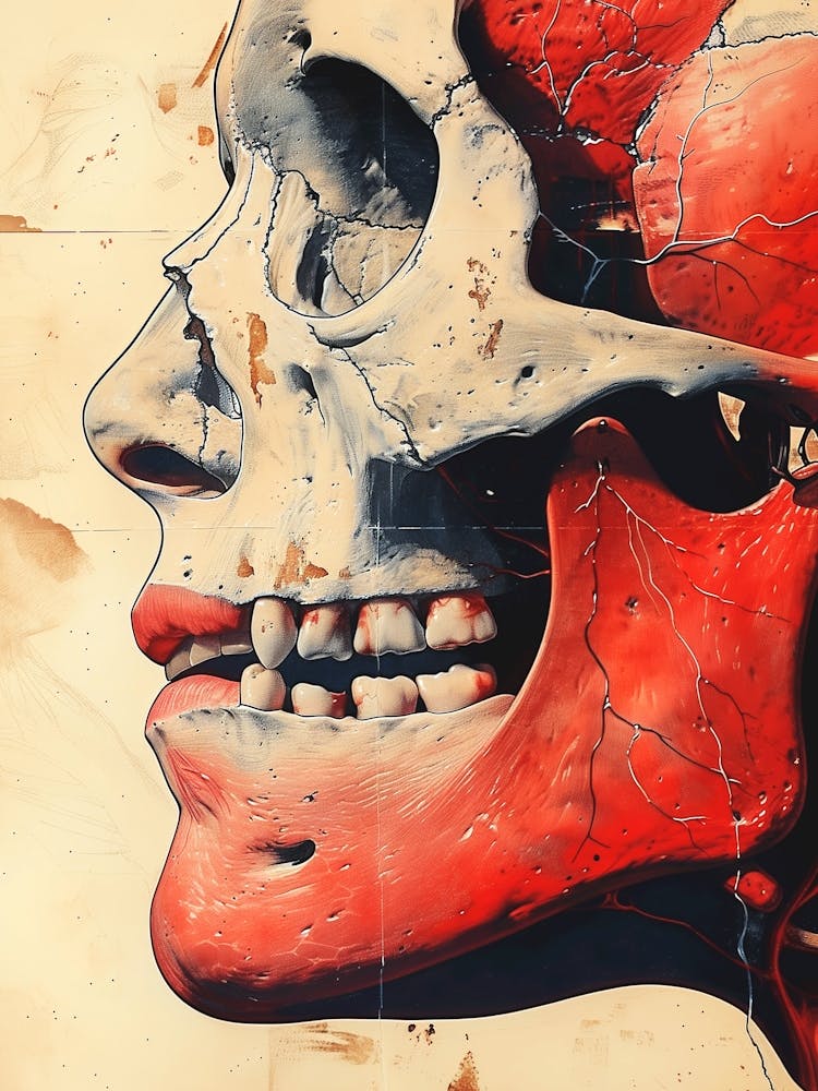 Schädel Und Gesicht Anatomie Biologie Kunst