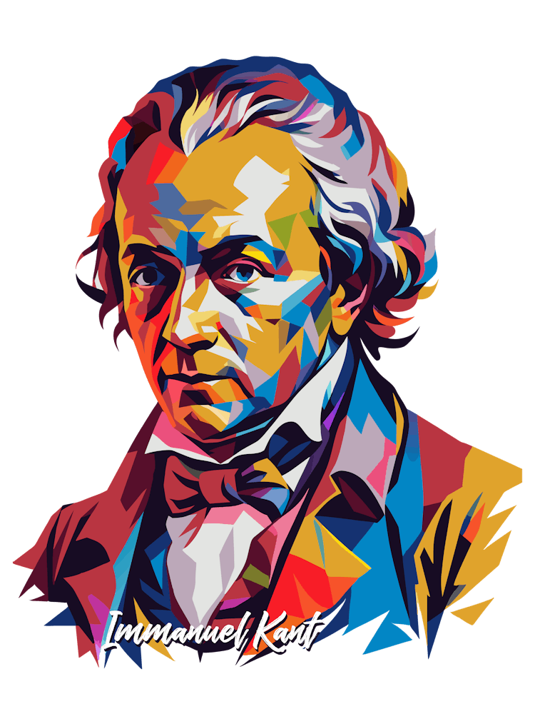 Immanuel Kant 03 Portrait WPAP Pop Art