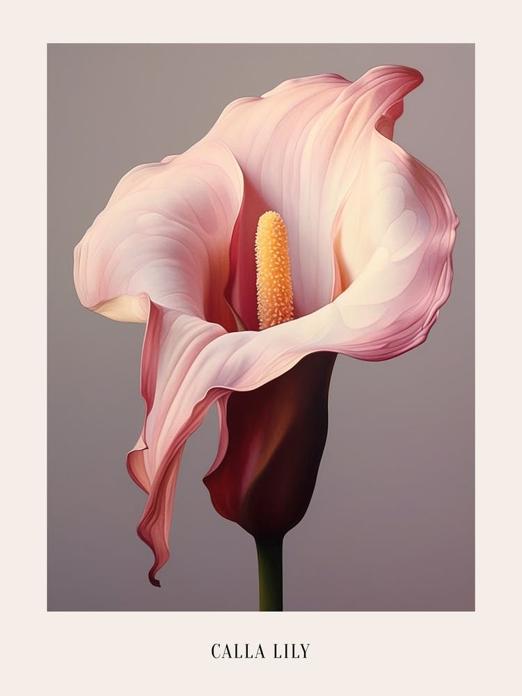 Floral Illustration Calla Lily 2 Poster