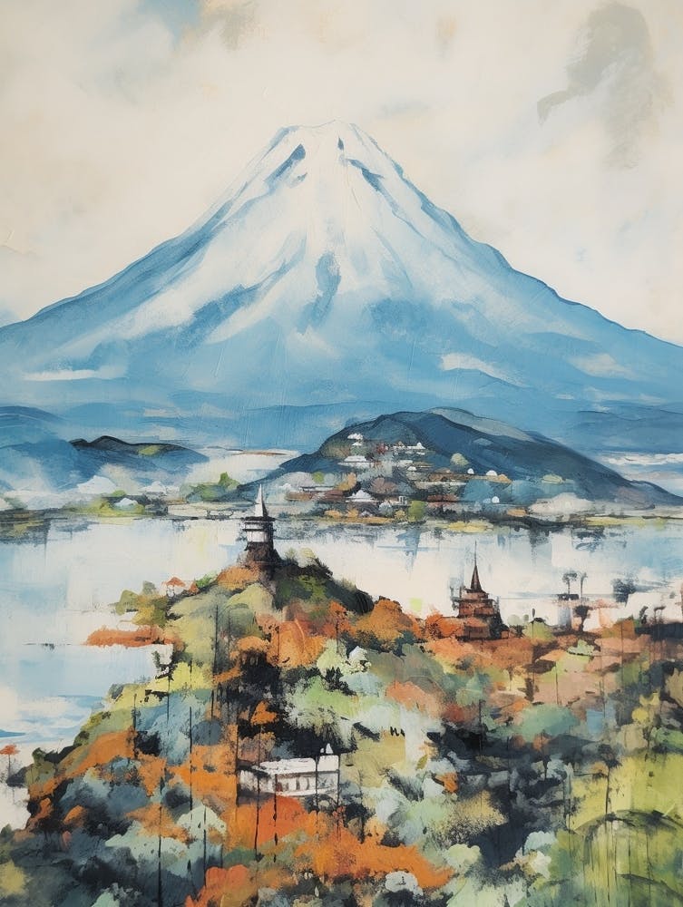 Mount Fuji Japan 5 Mountain Painting