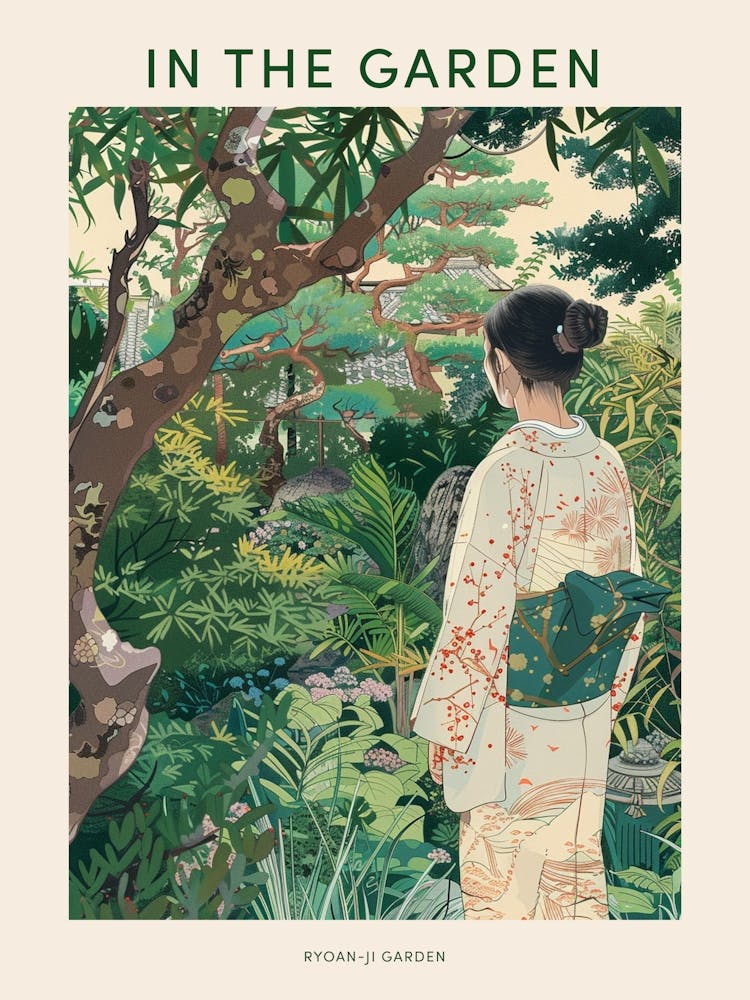 In The Garden Poster Ryoan Ji Garden Japan 3