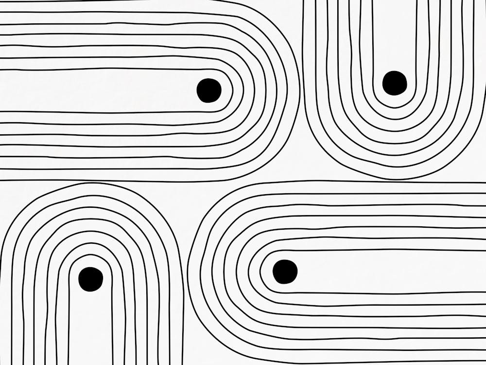 Abstract Black And White Drawing 1