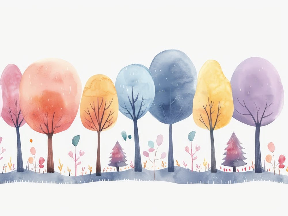 Watercolor Trees 1