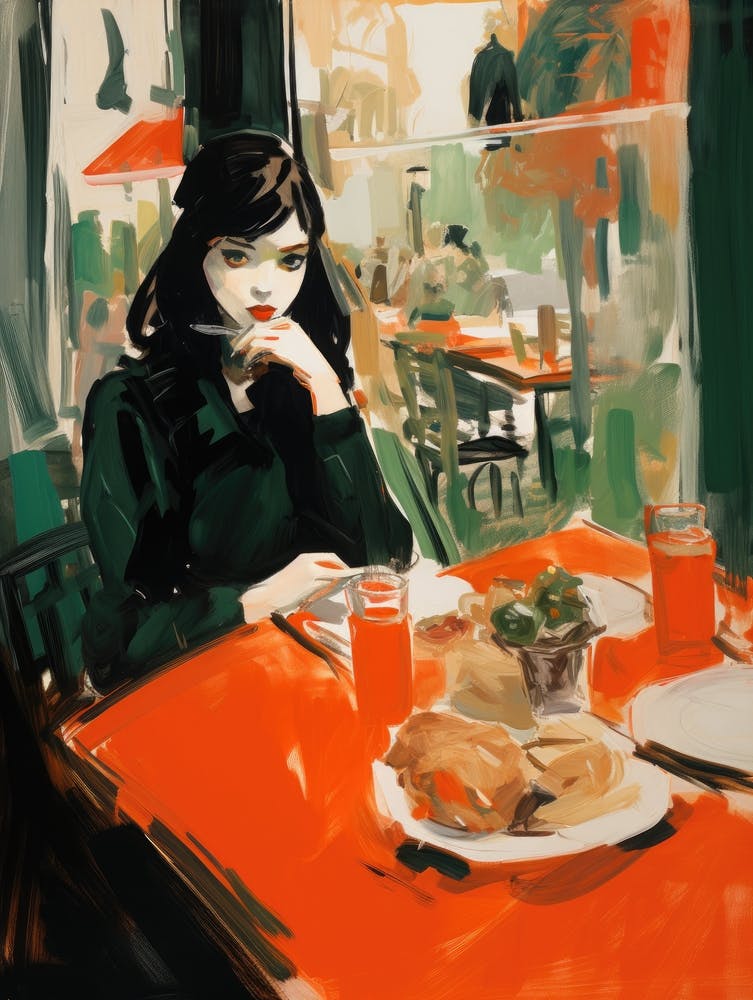 Girl At A Table 2