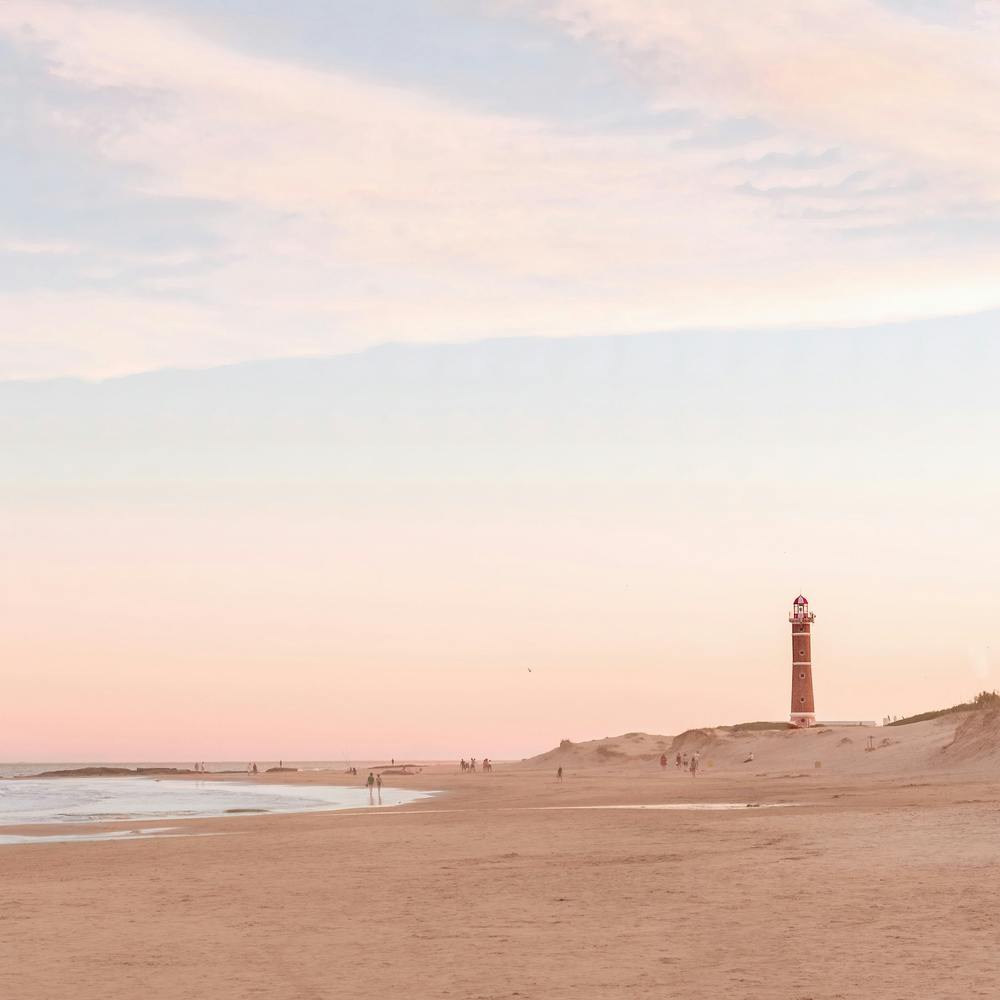 Tranquil Lighthouse Beach Square