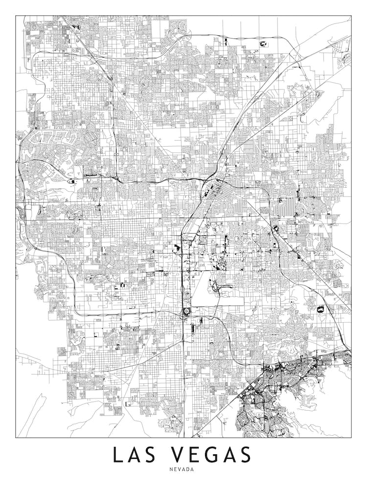 Las Vegas White Map