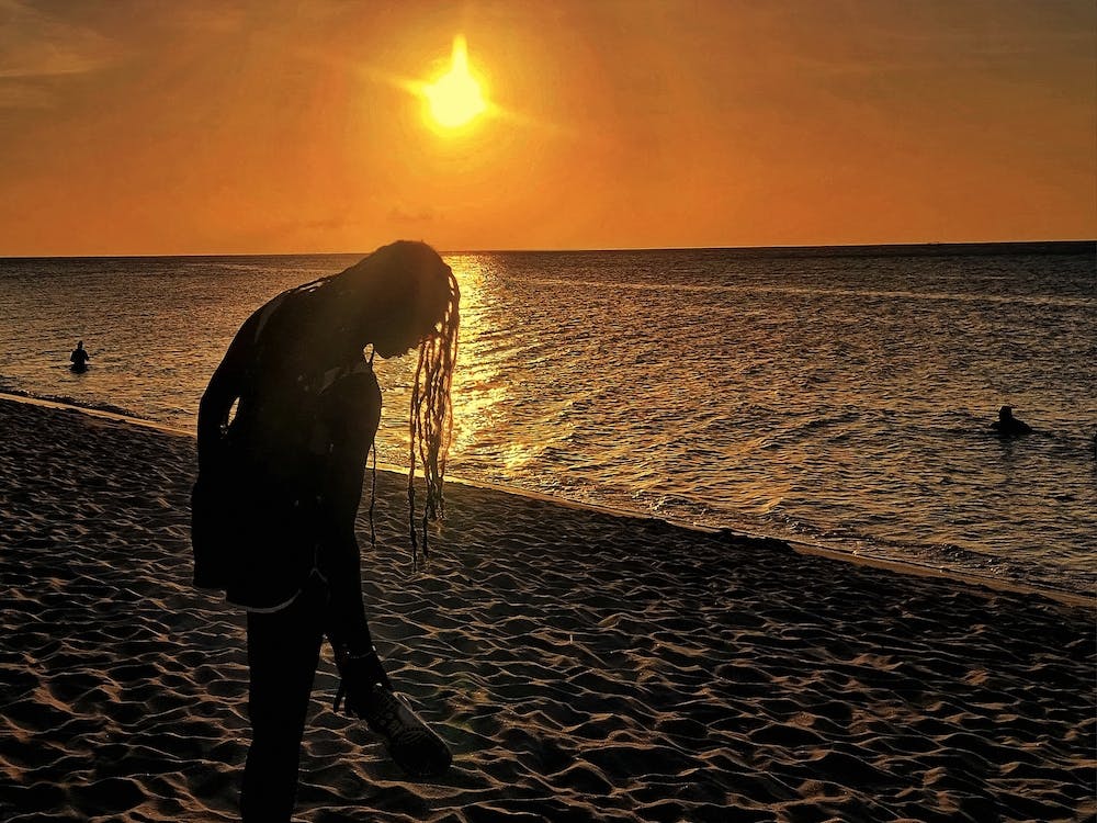 Sunset On Grand Anse Beach