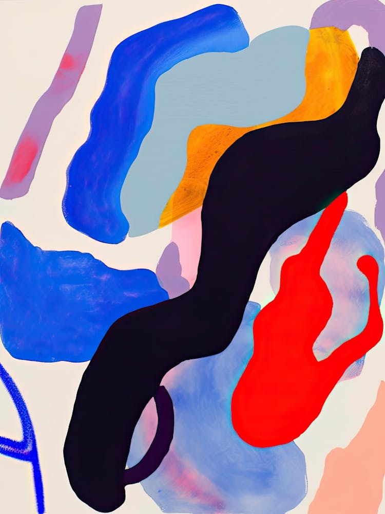 Blue Lava Abstract 0