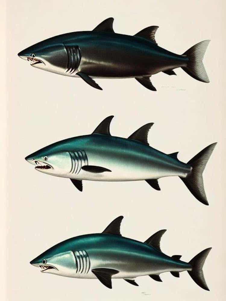 Mako Shark Vintage Poster