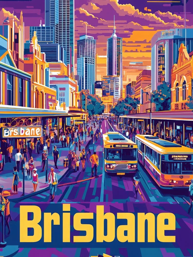 Aihrgdesign A 1970s Inspired Travel Poster For Brisbane Depic Baaae801 85f5 4aa3 9bbb 88c7df68fc17 1