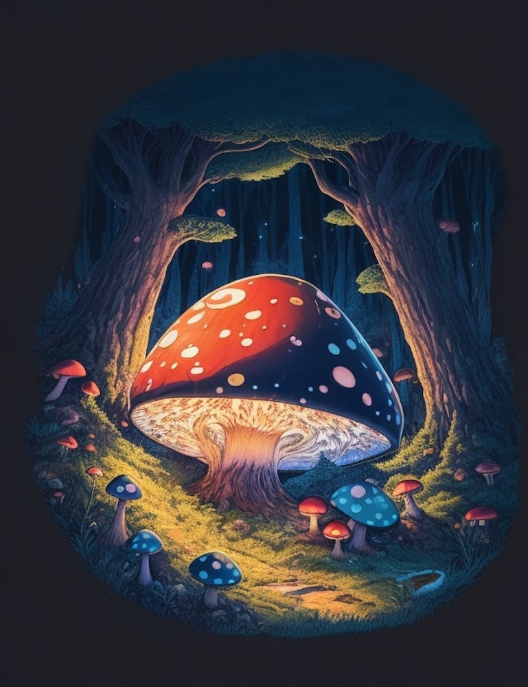 Mushroom In The Forest