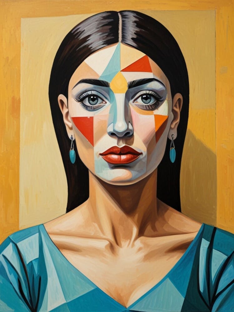 Woman With A Geometric Face