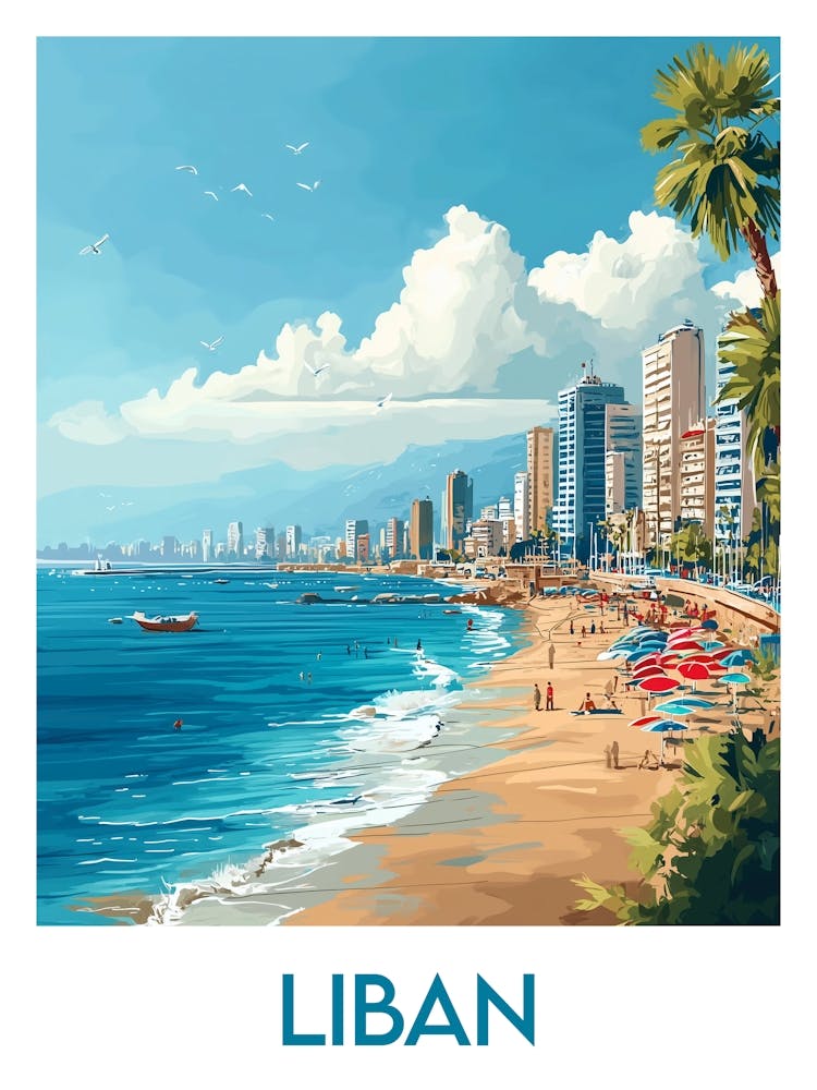 Affiche de voyage Liban