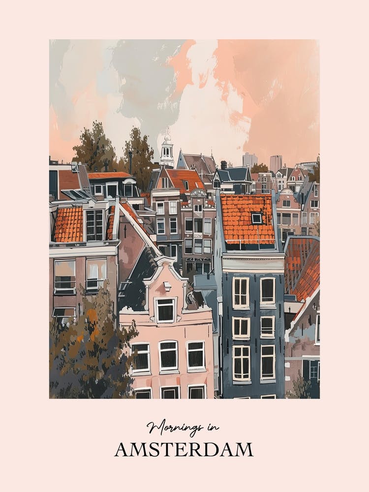 Mornings In Amsterdam Rooftops Morning Skyline 1
