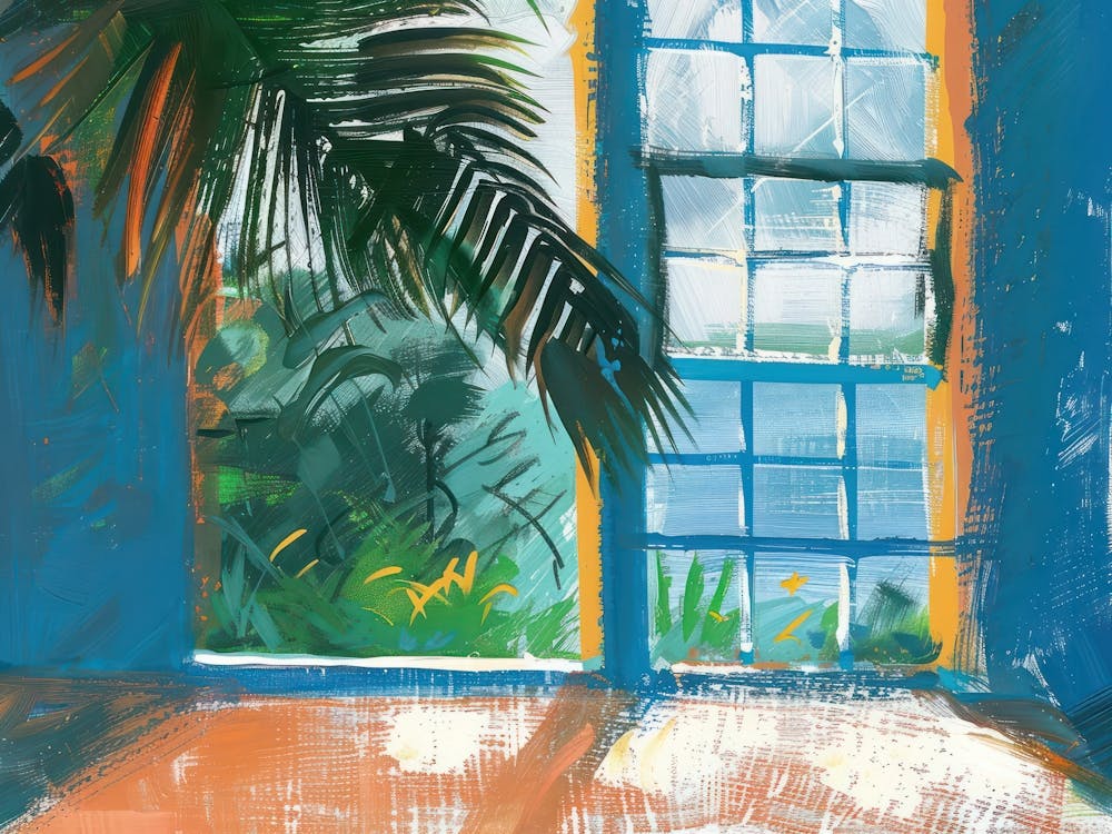 Key West From The Window View Painting 3