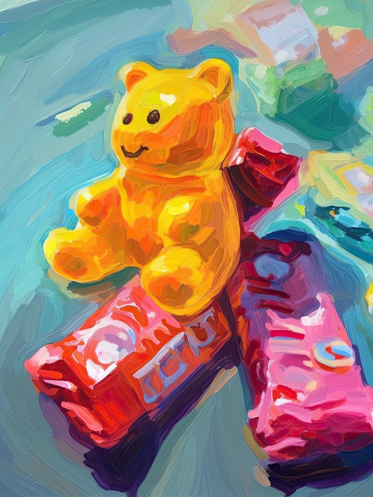 Gummy Bears Oil Painting 1