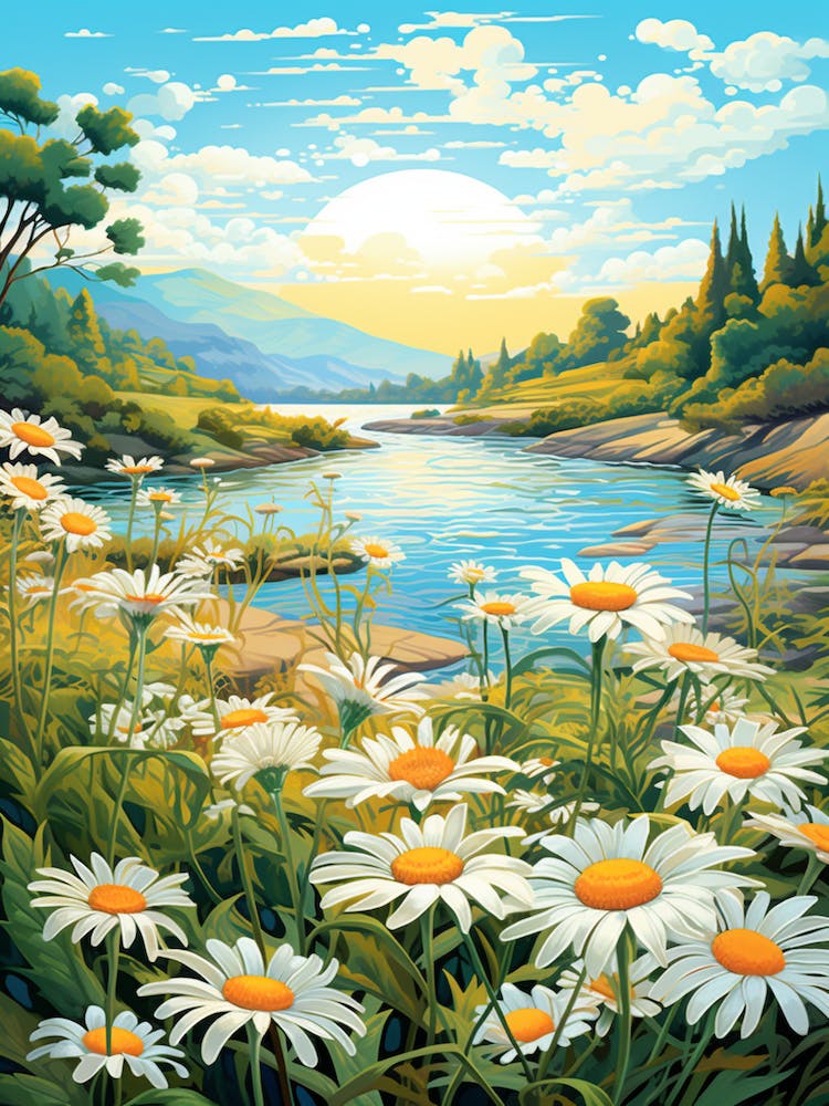 Daisy Wildflower At The River Bank (1)