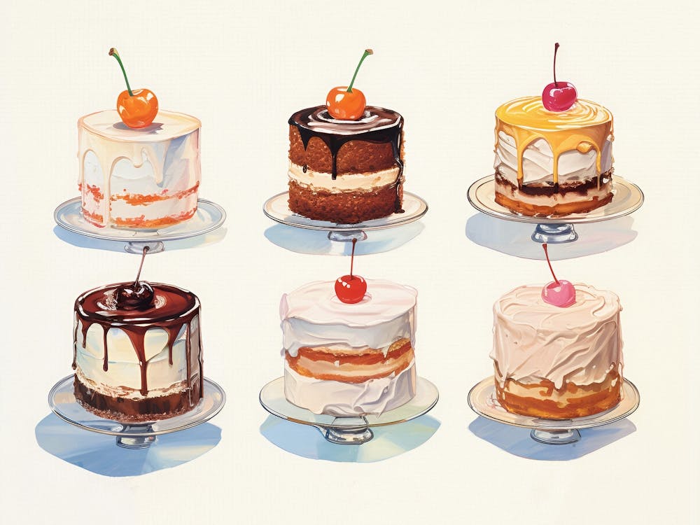 Cakes, Food, Dessert, Pastel Colors, Preppy Aesthetic, Trendy