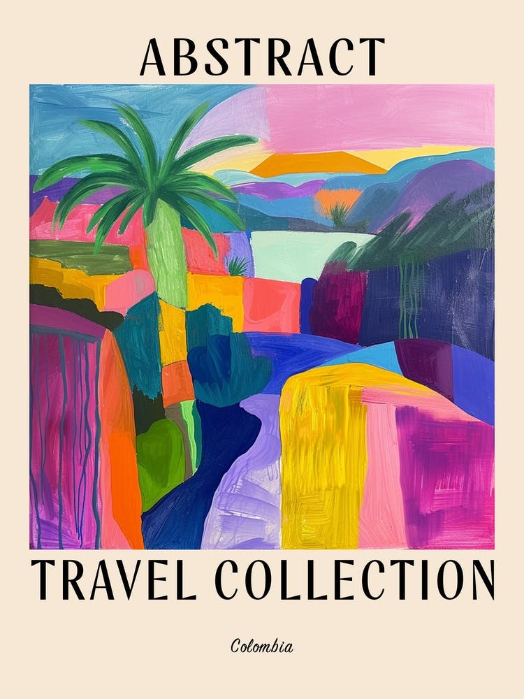 Abstract Travel Collection Poster Colombia 3