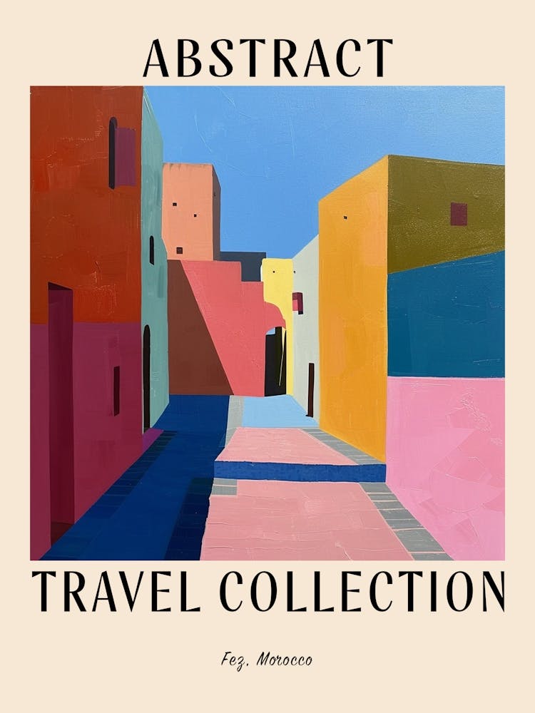Abstract Travel Collection Poster Fez Morocco 4