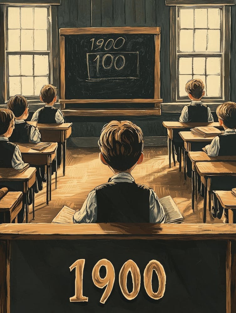 Aihrgdesign A Retro Poster Of A 1900 Classroom Featuring Wood 93d22ada Bc87 41b8 A33a C70edb3cda44 3