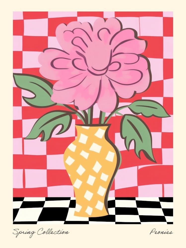 Spring Collection Peonies Flower Vase 6