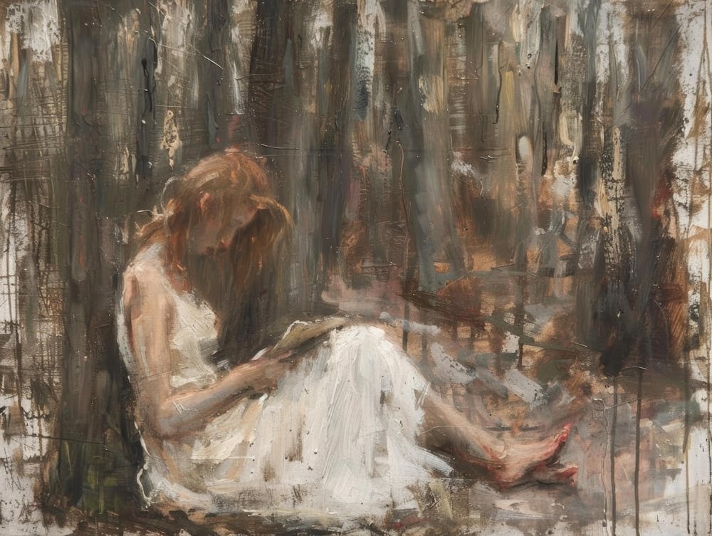 Reading In The Woods 1