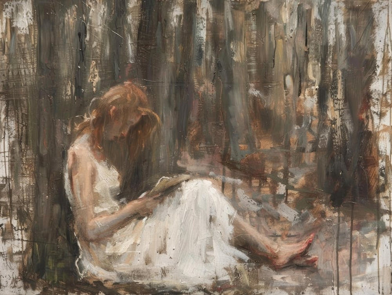Reading In The Woods 1