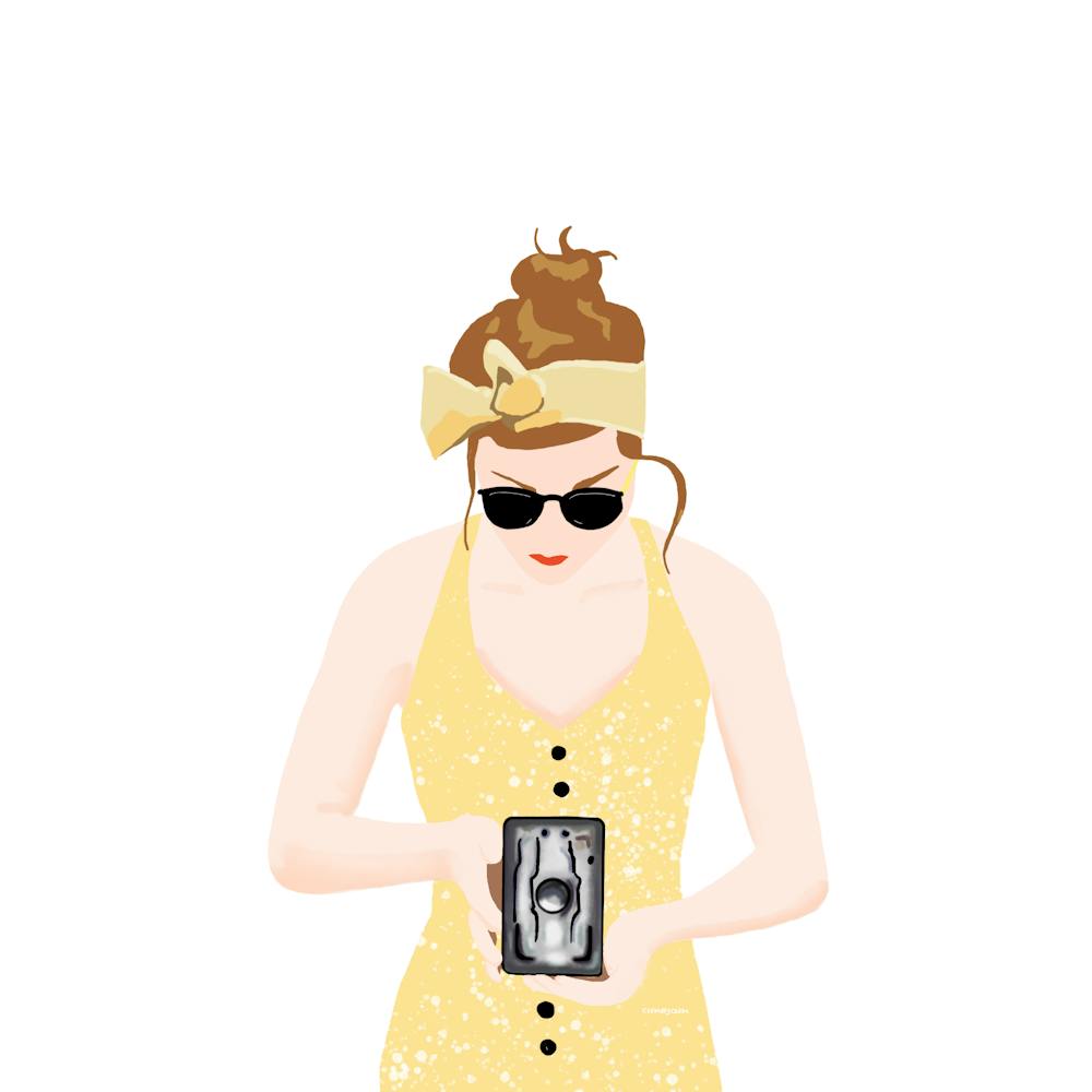 Retro Beach Vibe, Woman With A Camera
