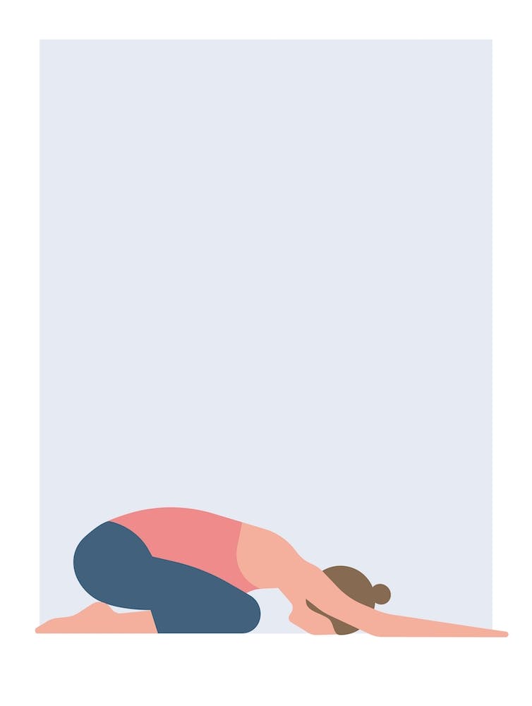 Childs pose yoga art