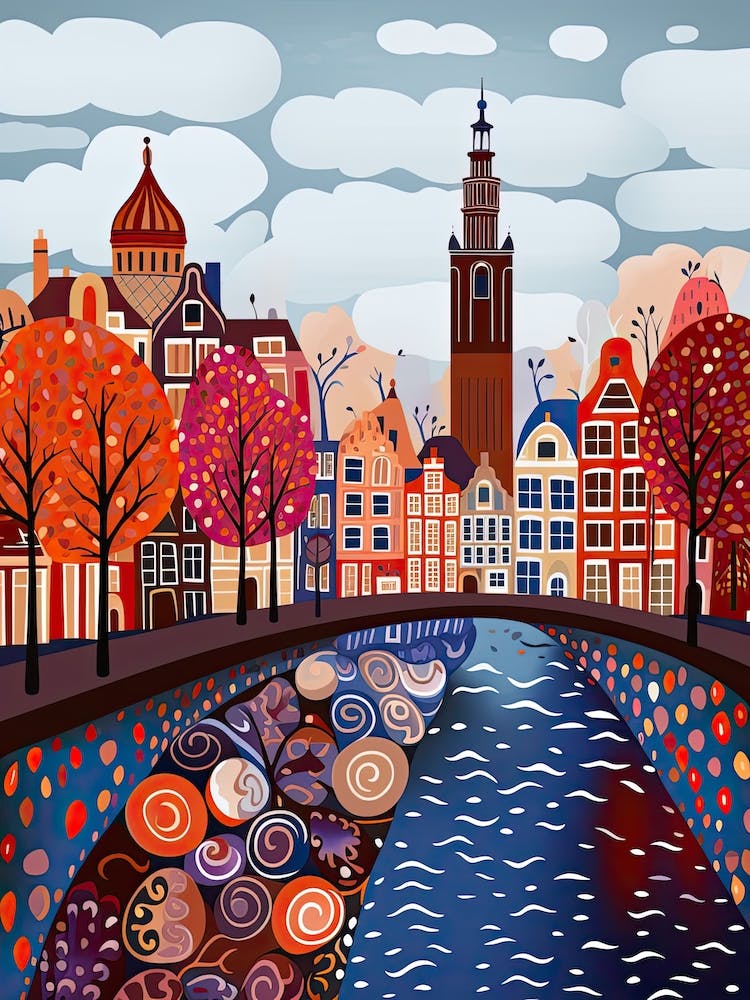 Amsterdam, Illustration In The Style Of Pop Art 3