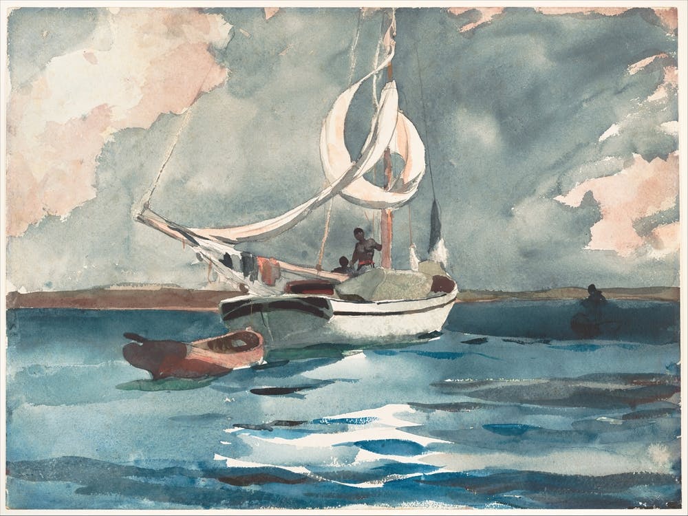 Sloop, Nassau, Winslow Homer
